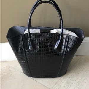 Large Paolo Bentini Croco Print Tote